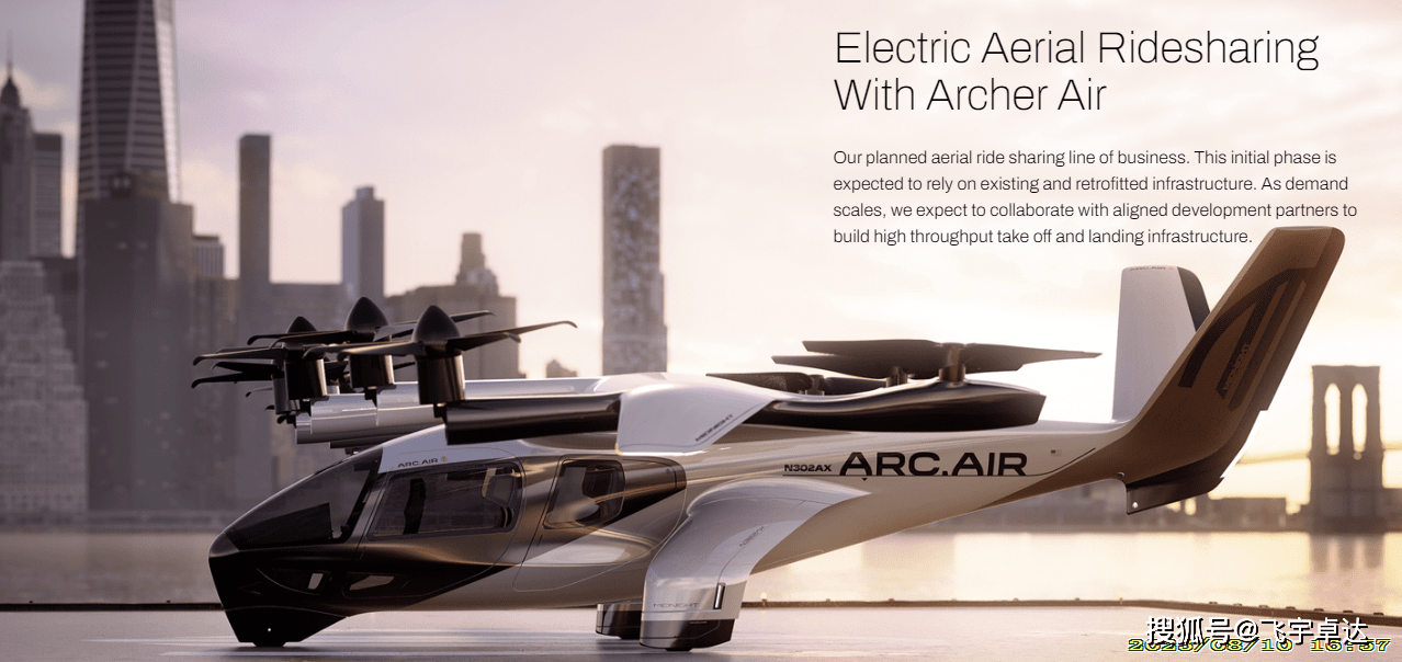空中出租车企业Archer追加融资3亿美元