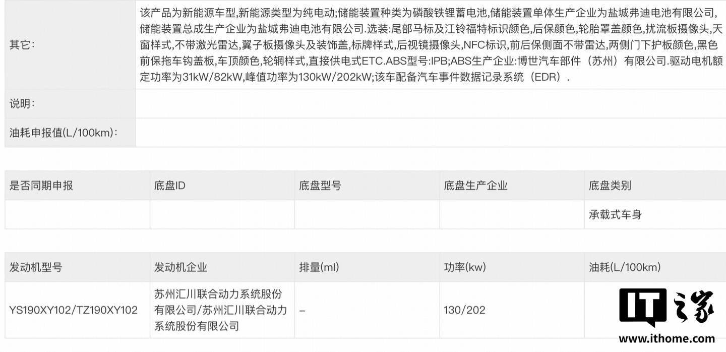 提供增程纯电两种驱动模式 福特烈马新能源官图发布